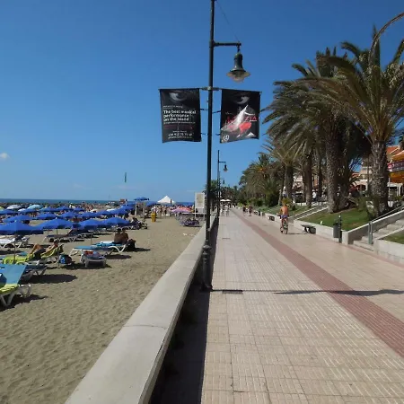 Beachfront-apartment Las Vistas 2 With Sea-view, Heated Pool, Wifi, Sat-tv Arona (Tenerife)